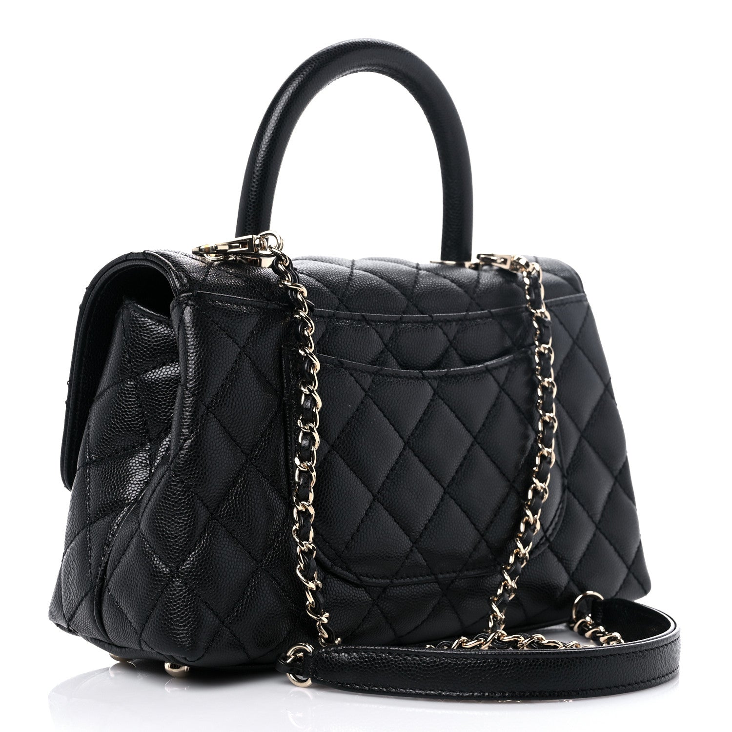 Chanel Caviar Quilted Mini Coco Handle Flap Black 3 of 10