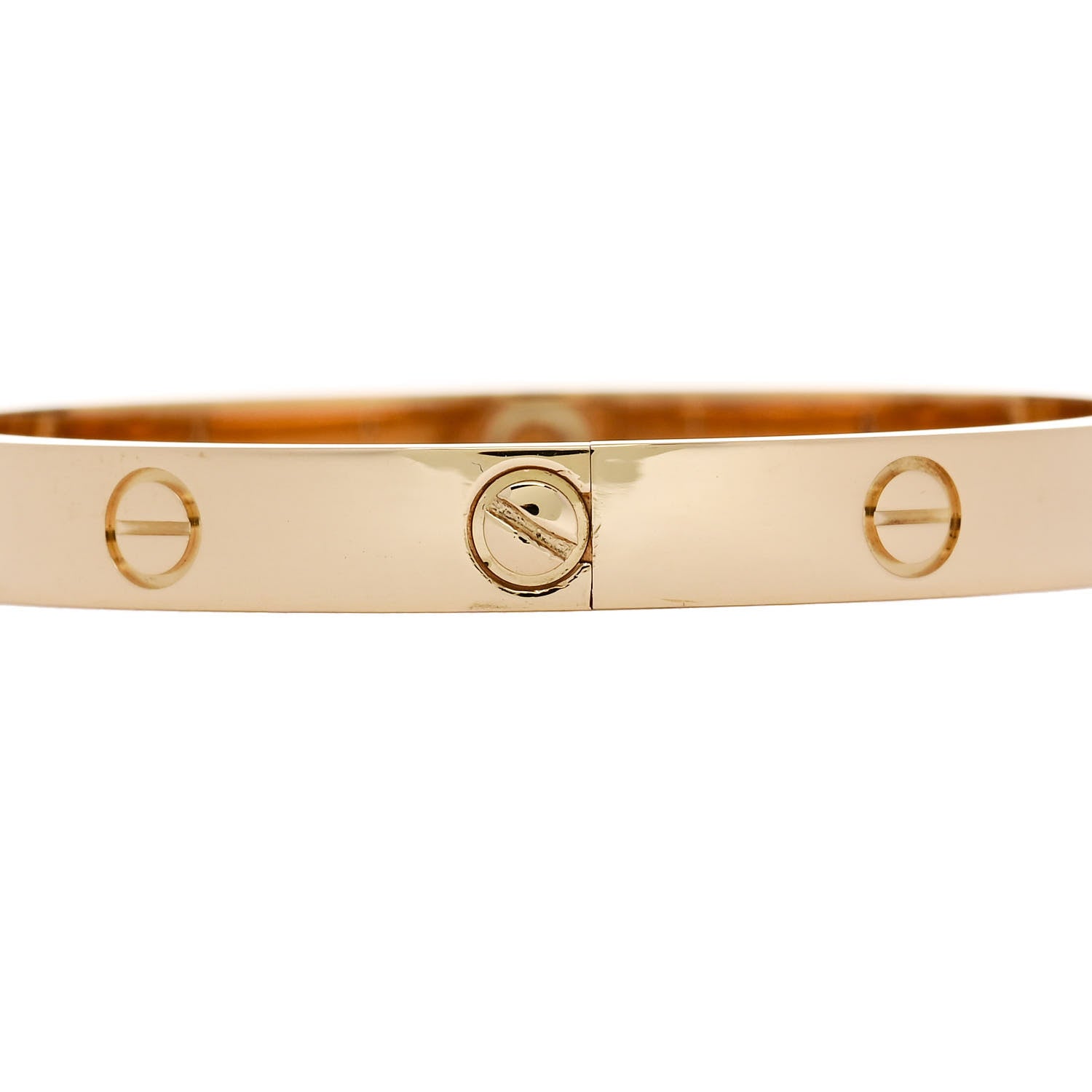 Cartier 18K Yellow Gold 4 Diamond LOVE Bracelet 17 5 of 8