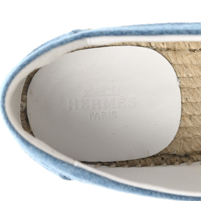 Hermes Denim Canvas Womens Trip Espadrilles 36 Bleu Clair 7 of 9