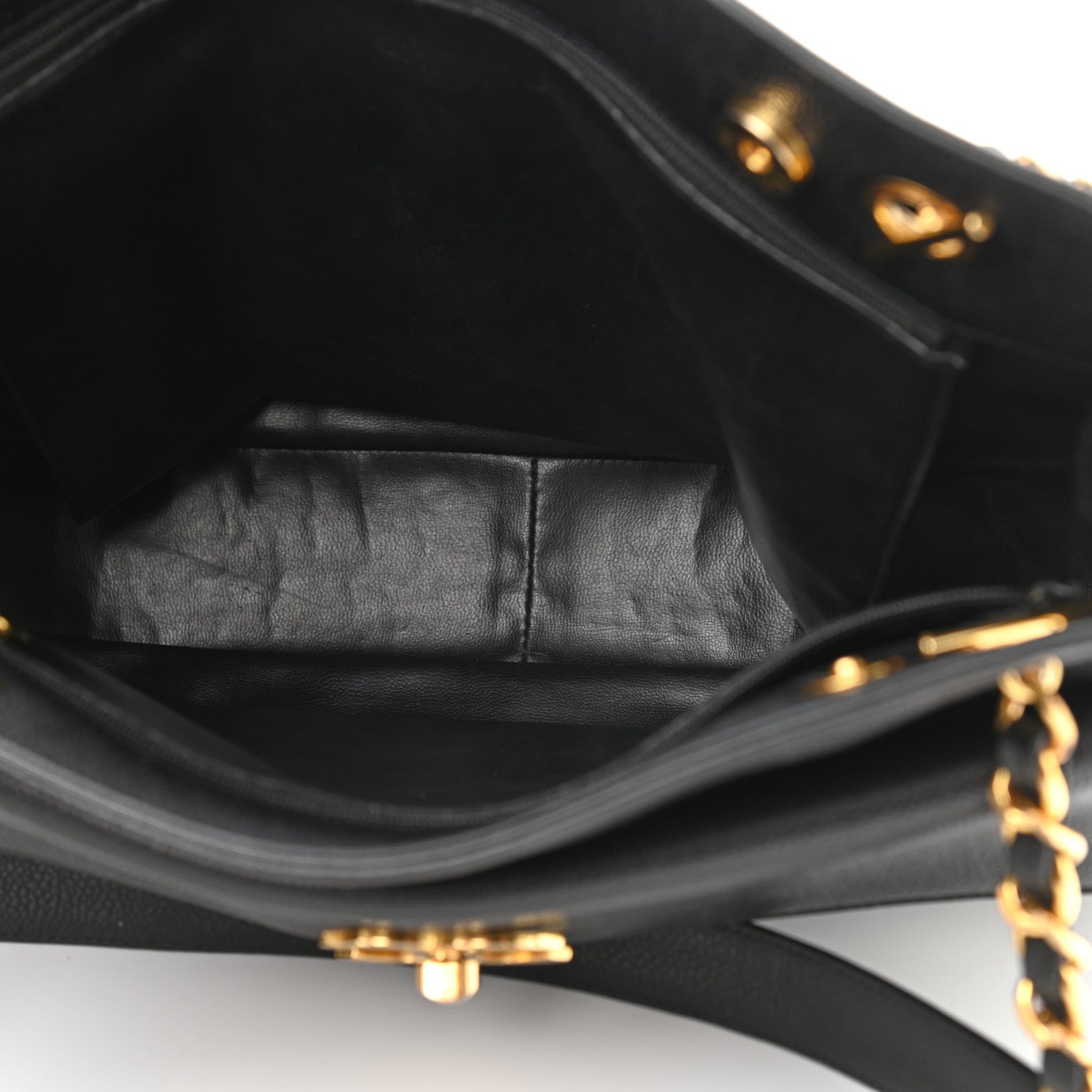 Chanel Caviar Flap Shoulder Bag Black 4 of 12