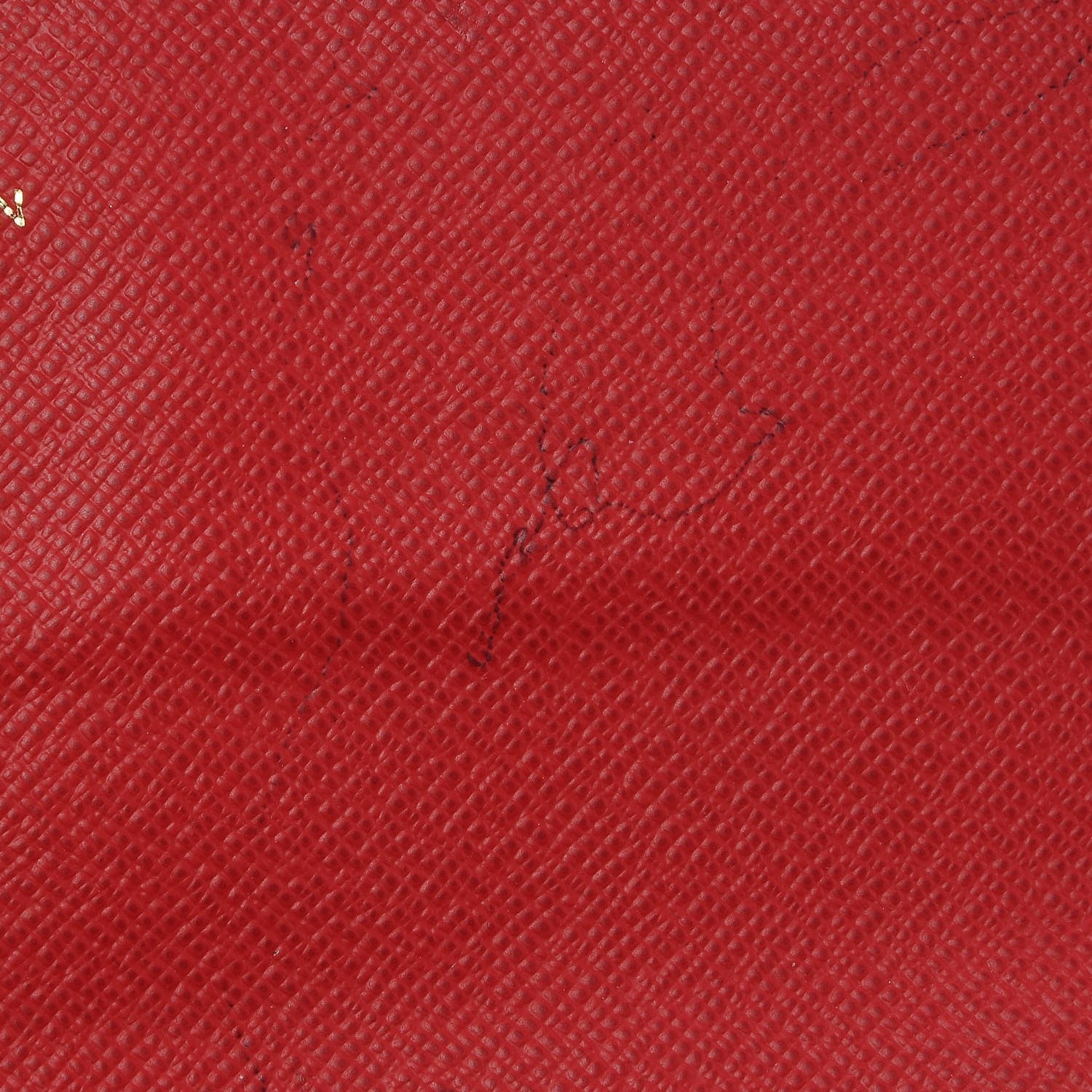 Louis Vuitton Damier Ebene Emilie Wallet Red 7 of 9