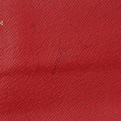 Louis Vuitton Damier Ebene Emilie Wallet Red 7 of 9