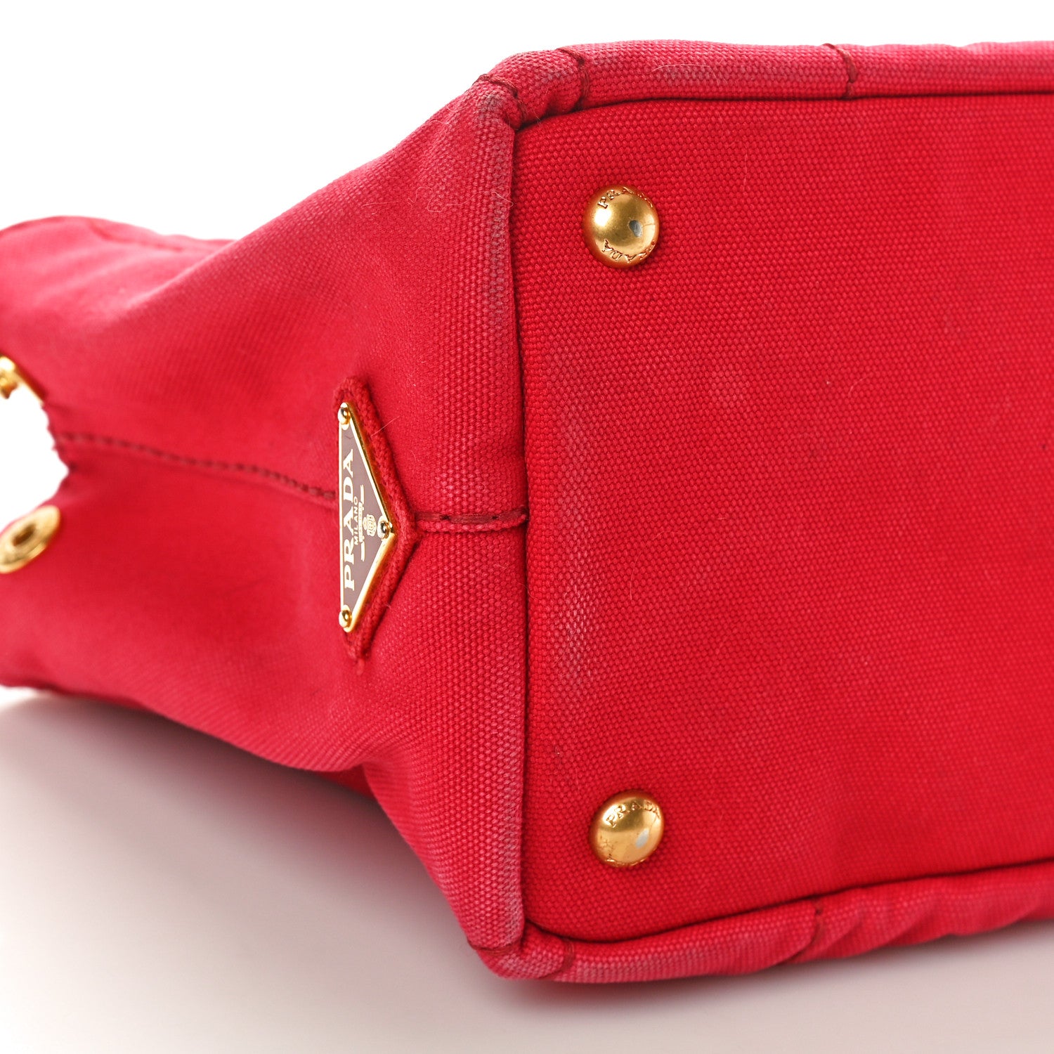 Prada Canapa Small Logo Tote Rosso 8 of 12