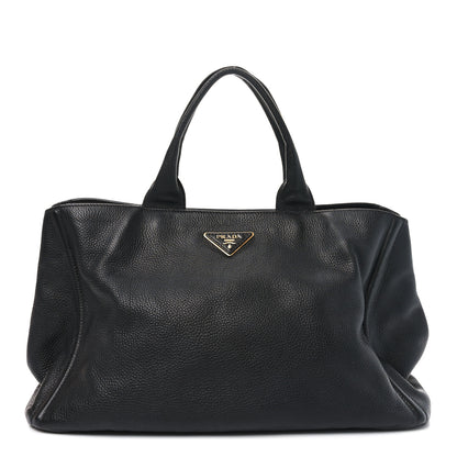 Prada Vitello Daino Tote Black 1 of 11