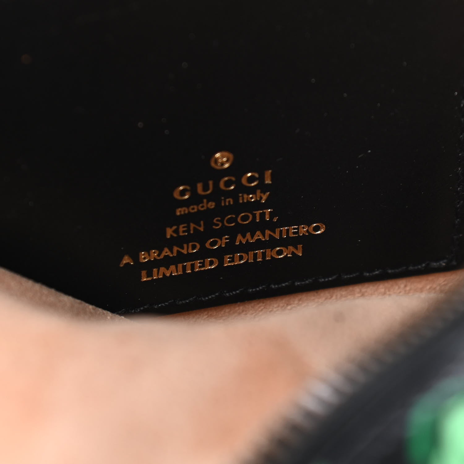Gucci X KEN SCOTT Calfskin Matelasse Floral Infinity Mini GG Marmont Crossbody Bag Black Pink 6 of 8