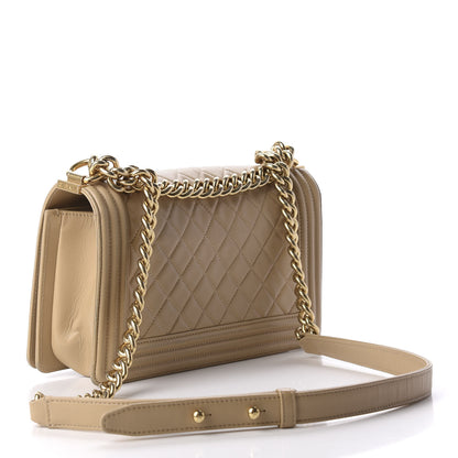Chanel Lambskin Quilted Medium Boy Flap Beige 3 of 10