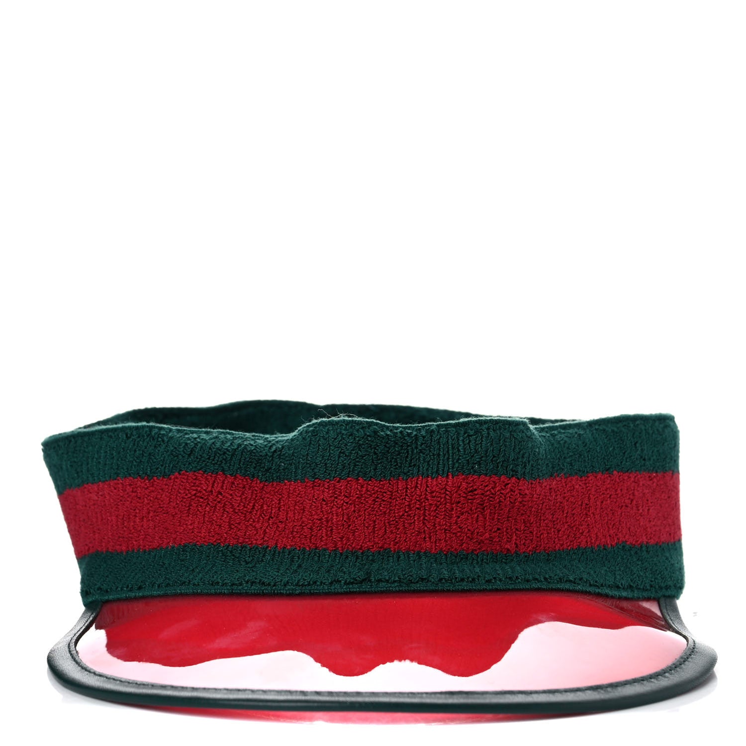 Gucci Vinyl Web Visor M Green Red 6 of 10
