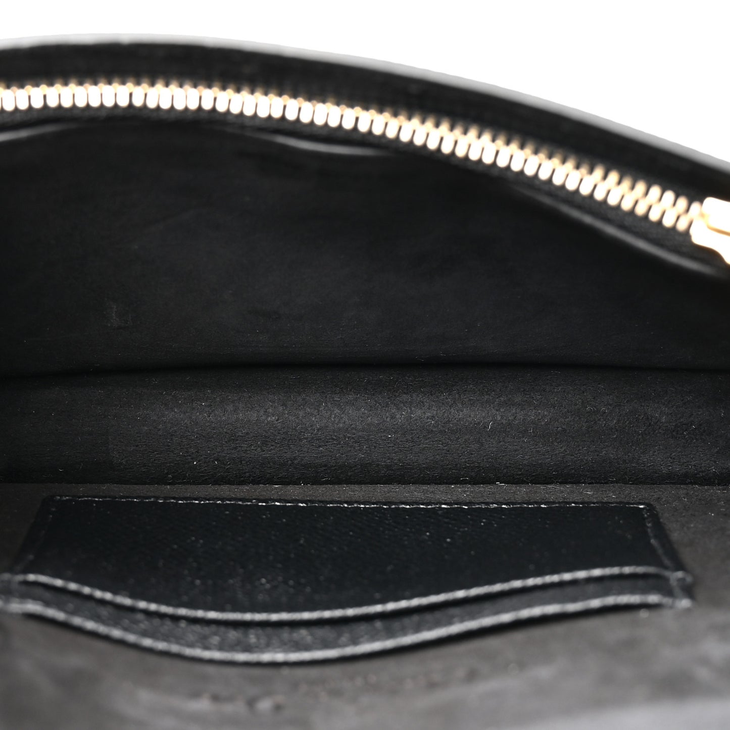 Grained Calfskin Saddle Belt Clutch Black