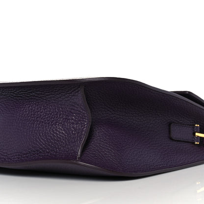 Tom Ford Grained Calfskin Large T Clasp Tara Crossbody Bag Purple 8 of 8