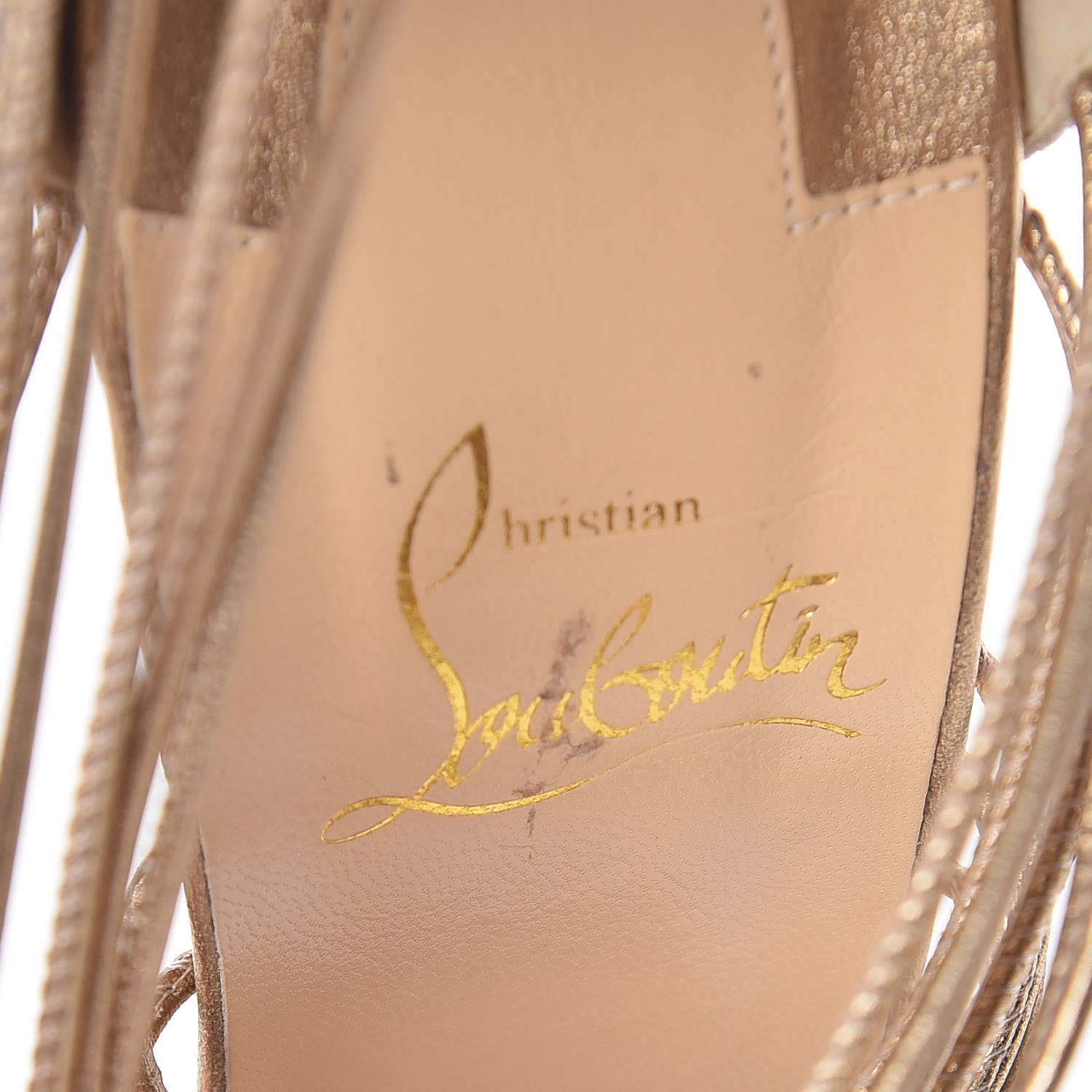 Christian Louboutin Suede Confusalta 150 Sandals 37 Colombe 6 of 9
