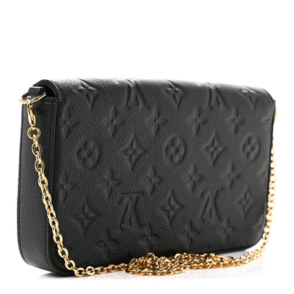 Louis Vuitton Empreinte Pochette Felicie Chain Wallet Black 4 of 11