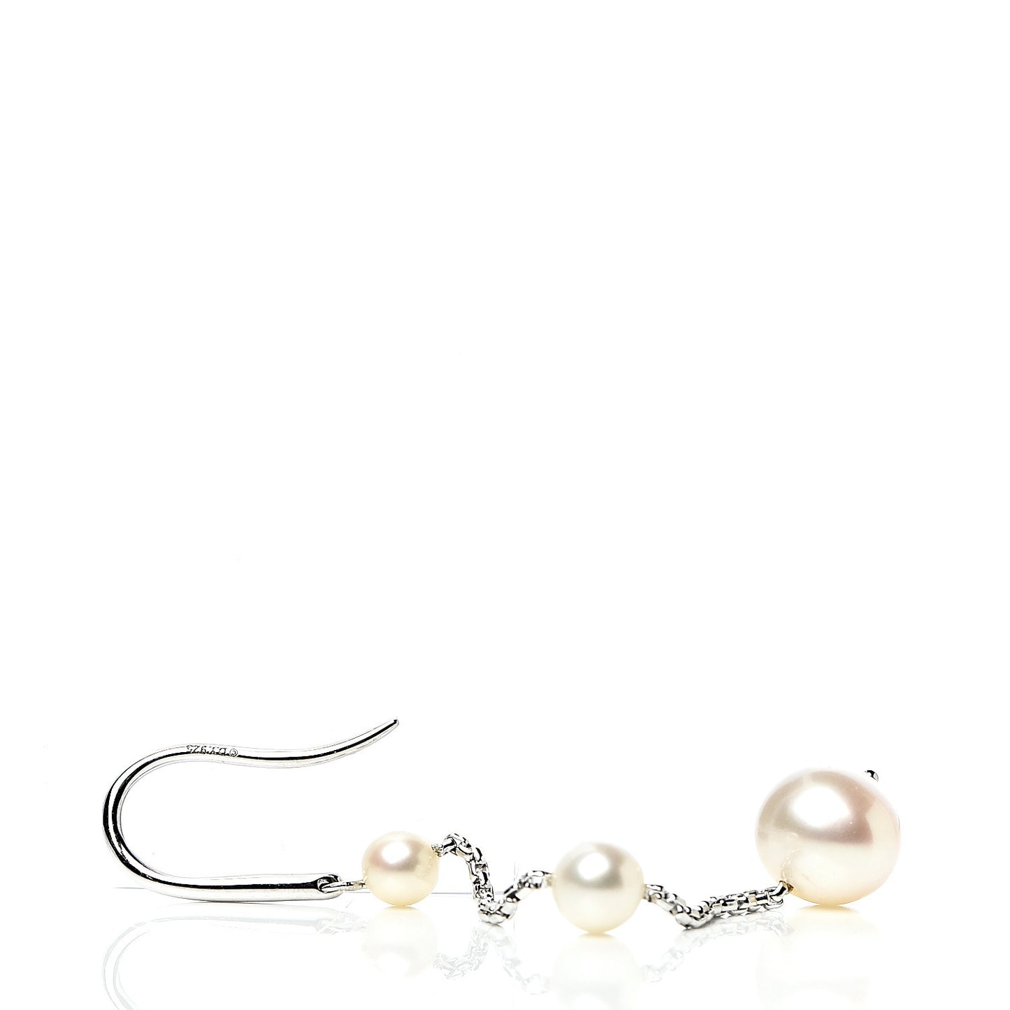Sterling Silver Pearl Triple Drop Earrings