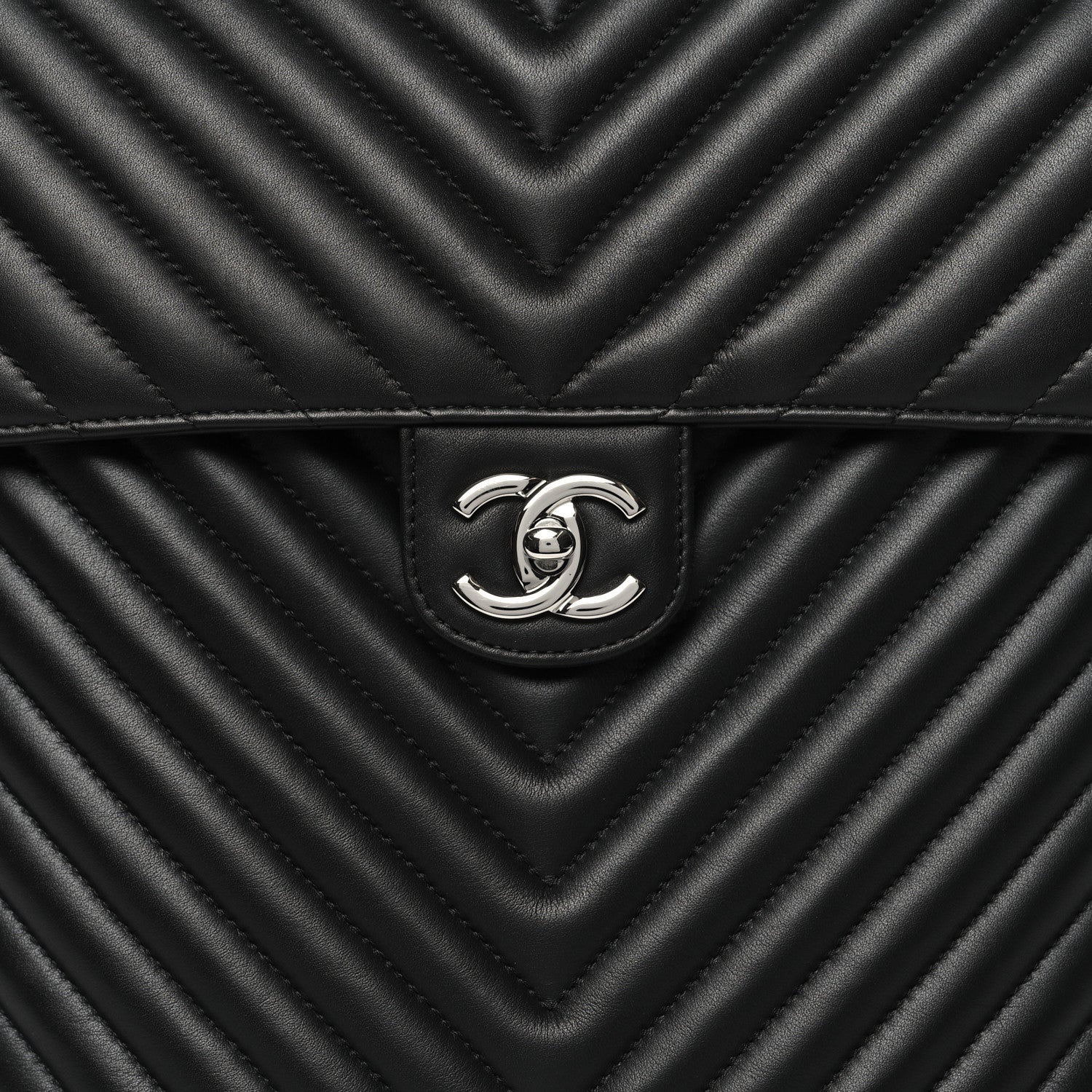 Chanel Calfskin Chevron Quilted Large Urban Spirit Backpack Black 8 of 10