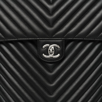 Chanel Calfskin Chevron Quilted Large Urban Spirit Backpack Black 8 of 10