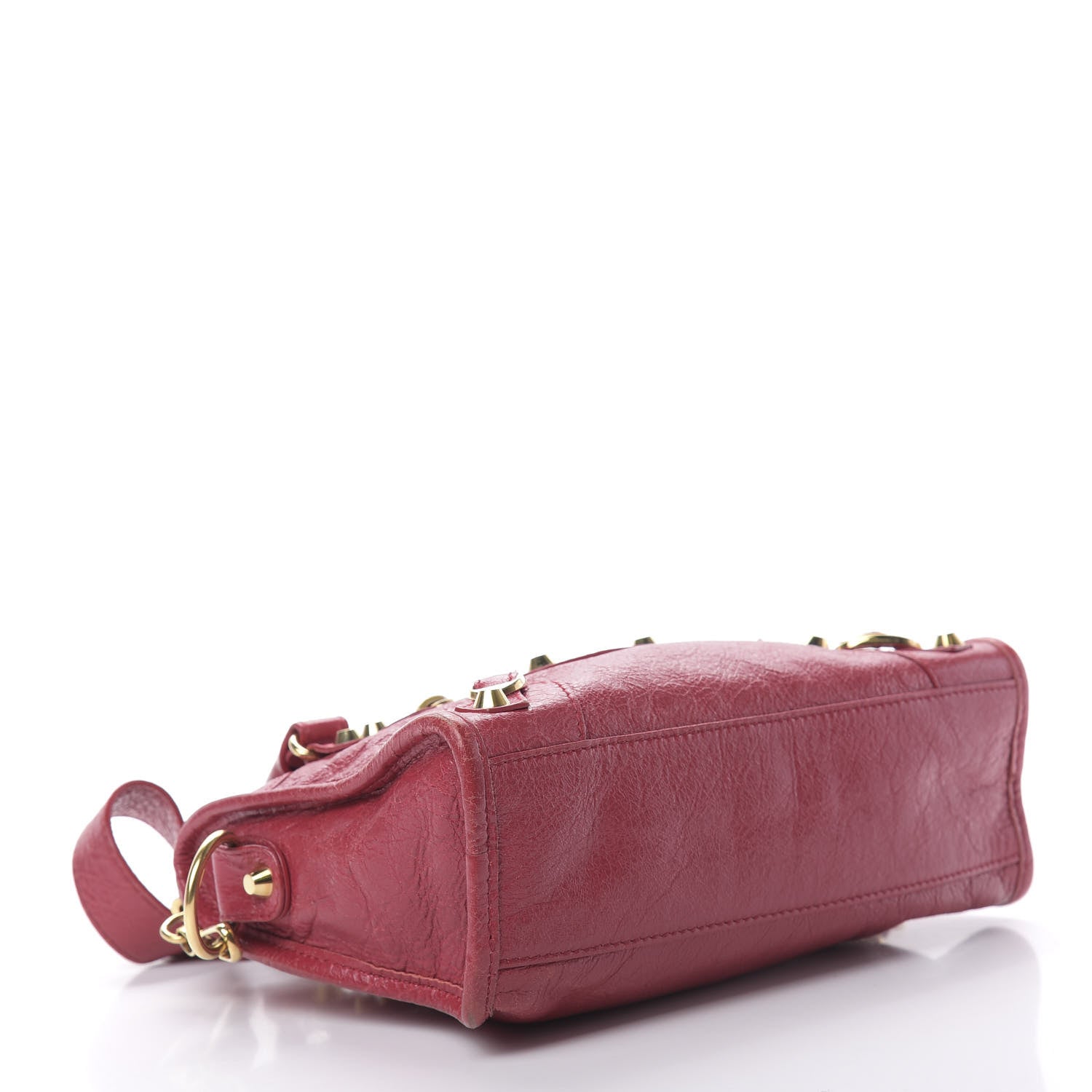 Balenciaga Agneau Classic Gold Hardware Mini City Rouge Sapphire 4 of 18