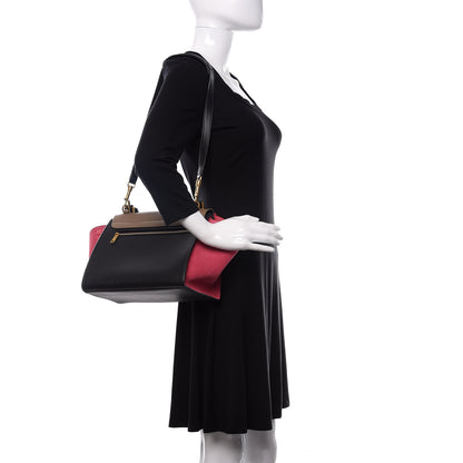 Celine Smooth Calfskin Suede Medium Tri-Color Trapeze Pink 2 of 9
