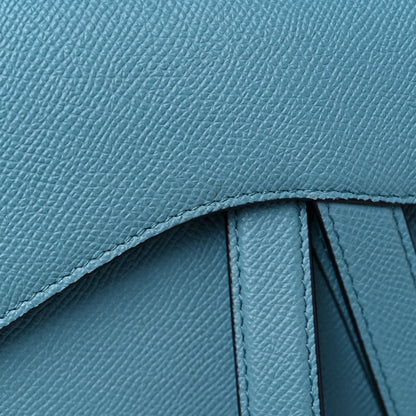 Christian Dior Grained Calfskin Saddle Bag Azure Blue 11 of 11