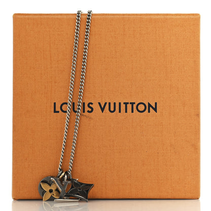 Louis Vuitton Metal LV Instinct Necklace Silver Gold 6 of 6