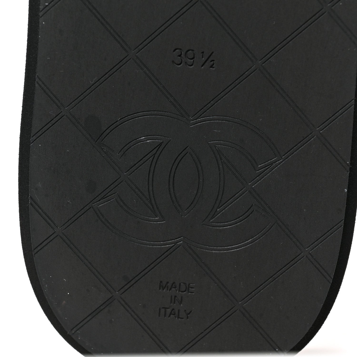 Chanel Lambskin Quilted Padded Charms Thong Sandals 39.5 Black 6 of 8