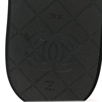 Chanel Lambskin Quilted Padded Charms Thong Sandals 39.5 Black 6 of 8