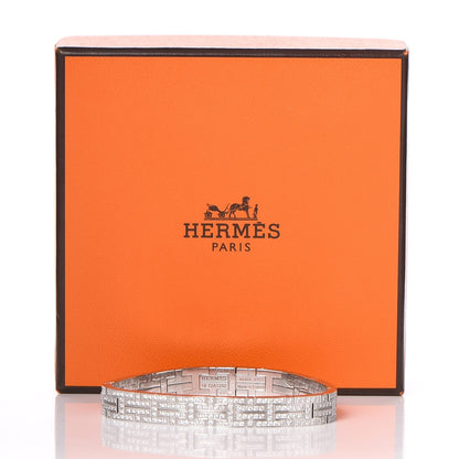 Hermes 18K White Gold Diamond Kilim Bracelet 7 of 7