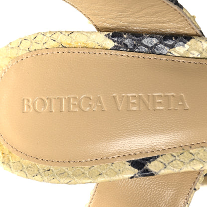 Bottega Veneta Faded Goatskin Python Printed Tower 40/140mm Platform Pumps 37 Kiwi Black 7 of 7