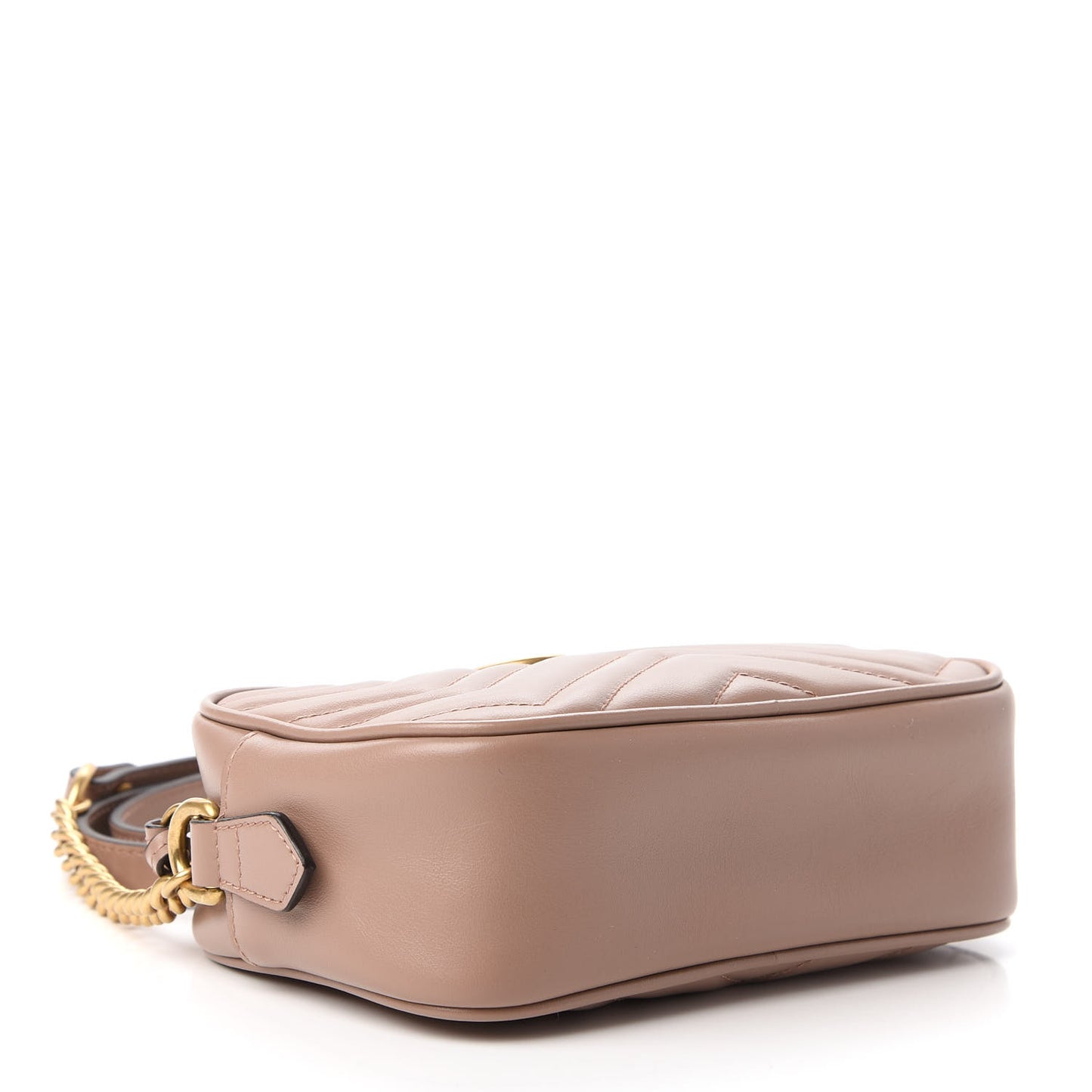 Calfskin Matelasse Mini GG Marmont Chain Shoulder Bag Porcelain Rose