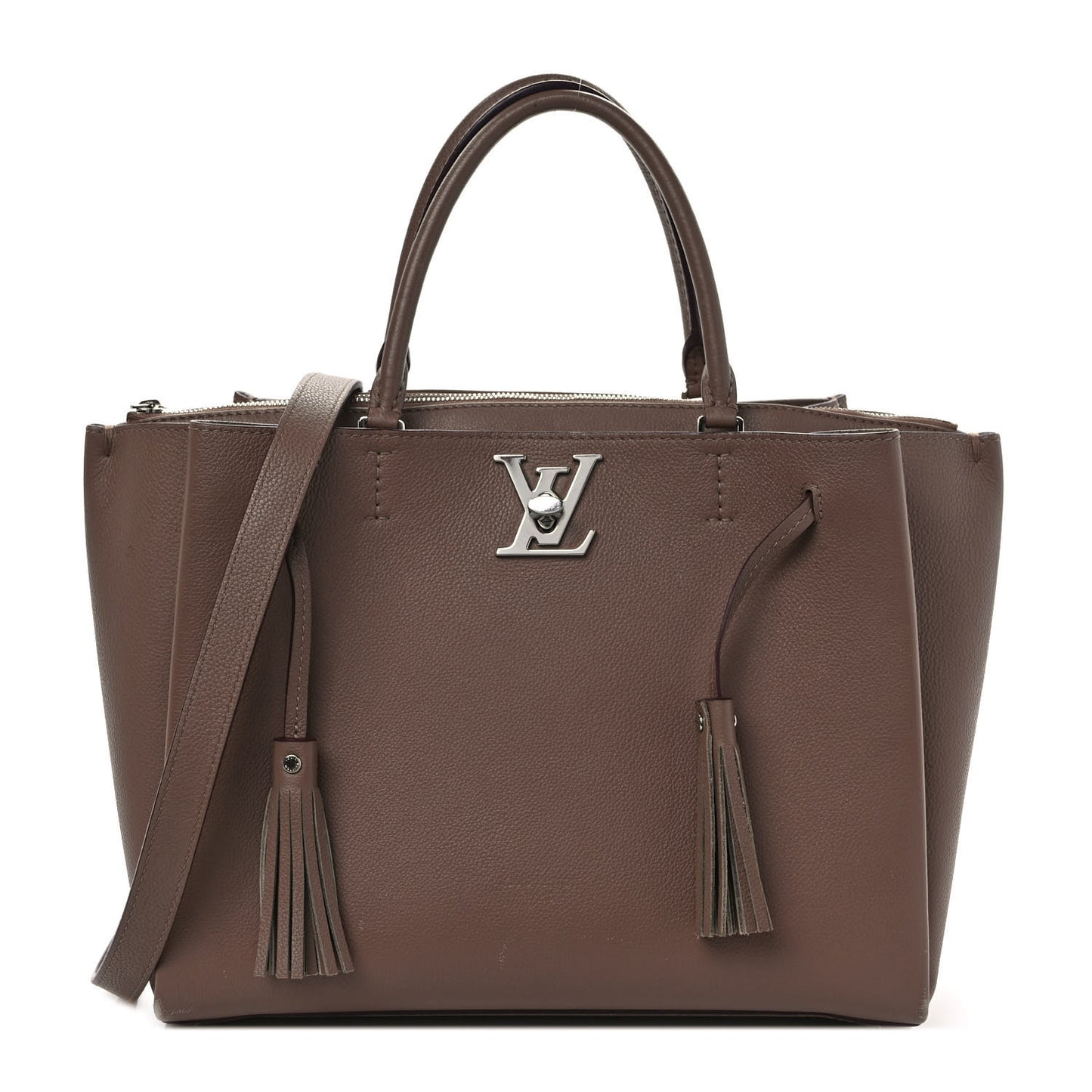 Calfskin Lockmeto Taupe Glace