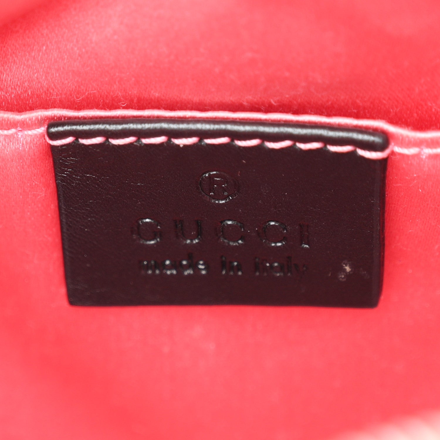 Gucci Calfskin Matelasse Mini GG Marmont Chain Shoulder Bag Black White 6 of 10