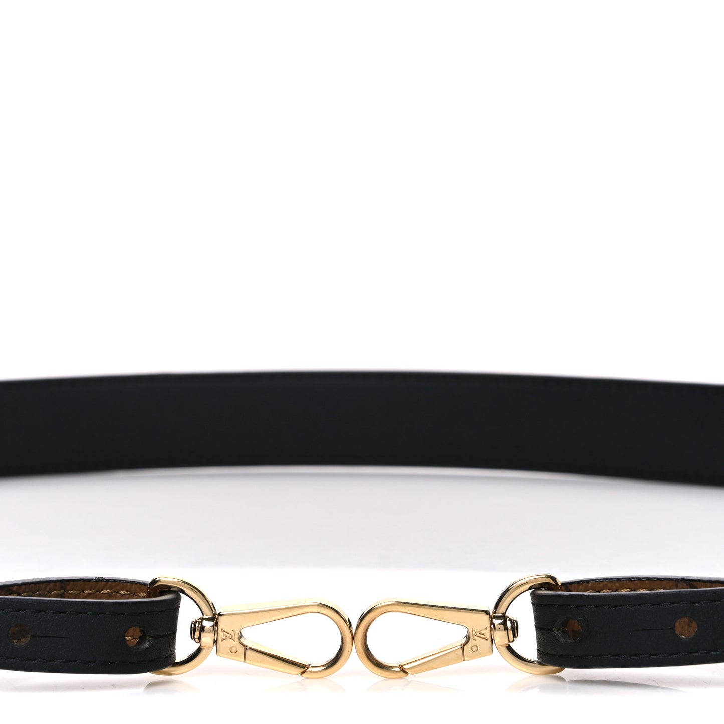 Reverse Monogram Bandouliere Shoulder Strap XL Black