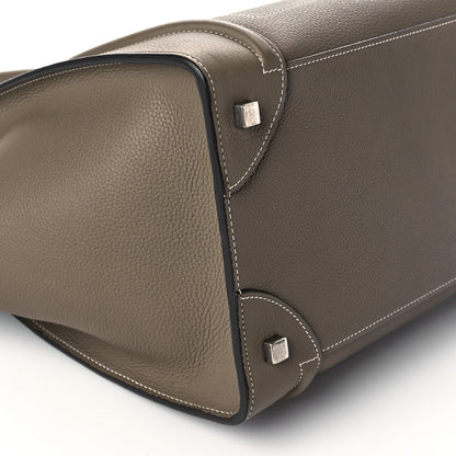 Celine Drummed Calfskin Mini Luggage Bag Souris 7 of 8