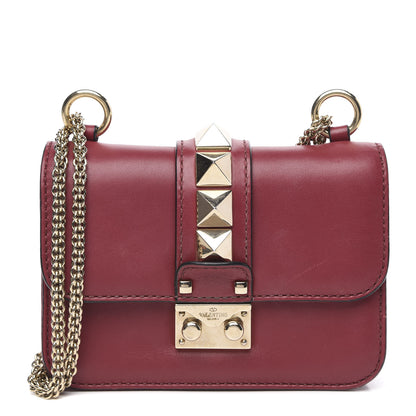 Valentino Garavani Vitello Mini Glam Lock Rockstud Flap Red 1 of 11