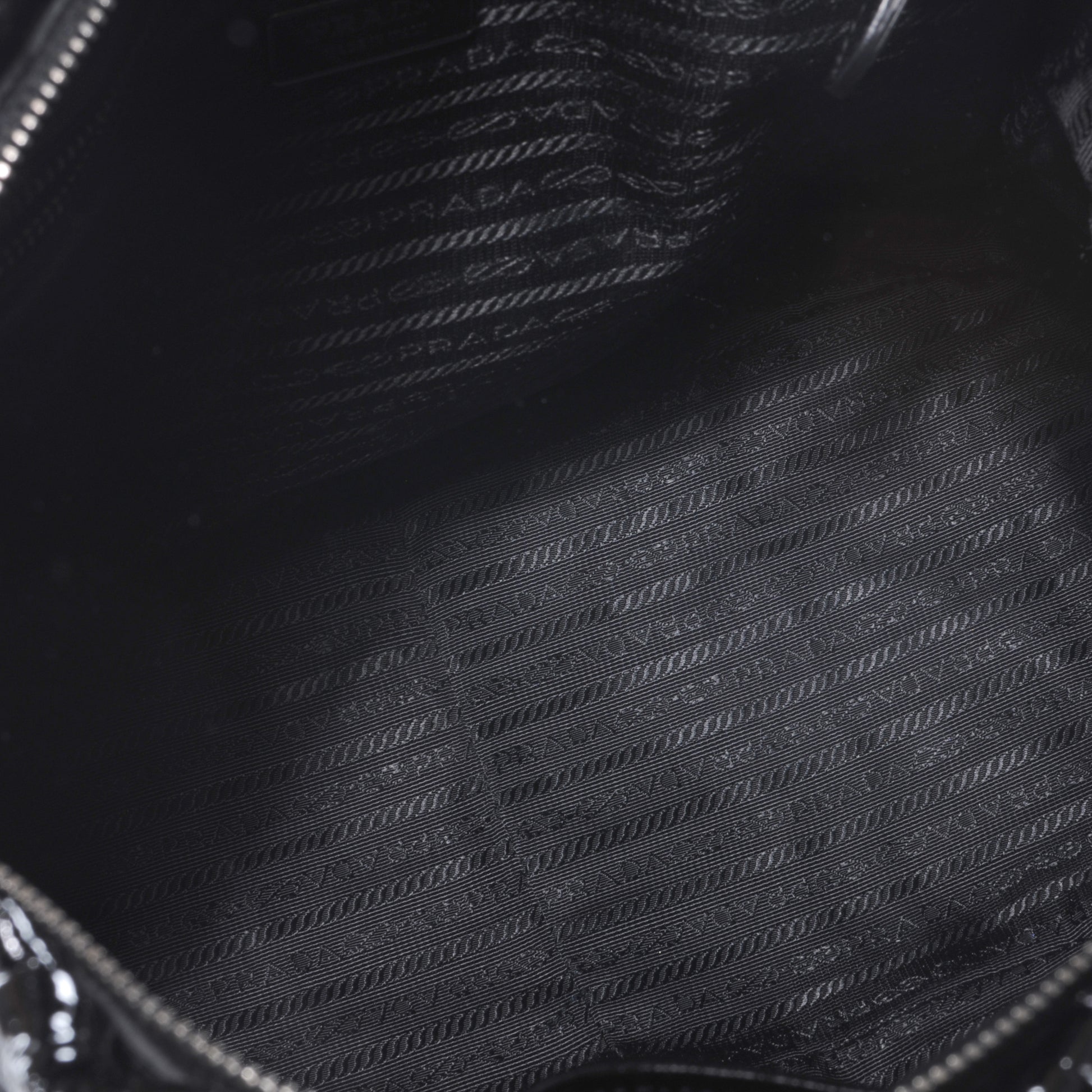 Prada Vernice Gaufre Tote Black 6 of 8