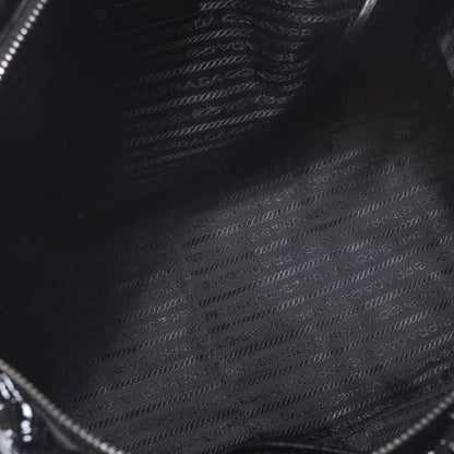Prada Vernice Gaufre Tote Black 6 of 8
