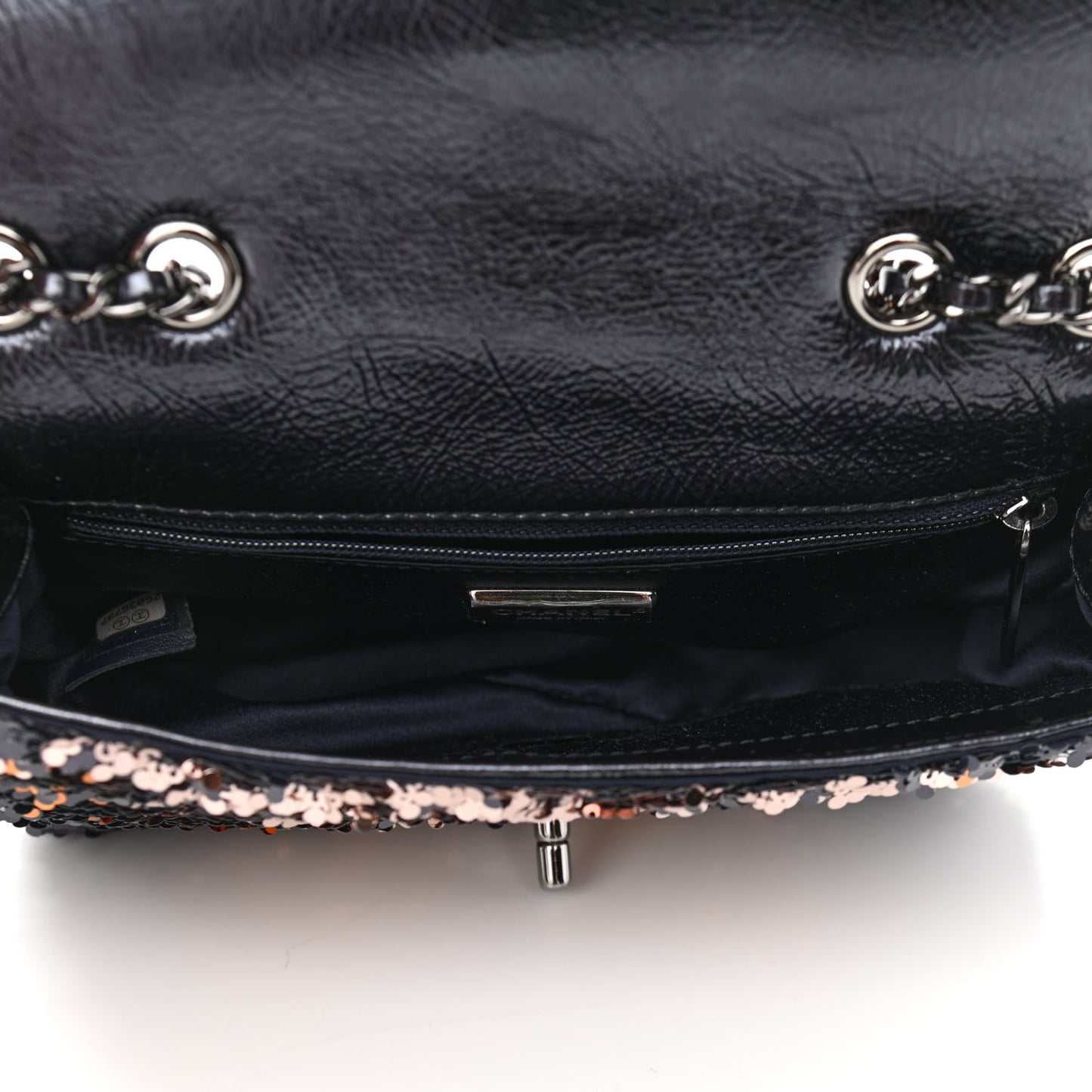 Sequin Mini Rectangular Flap Blue Gold