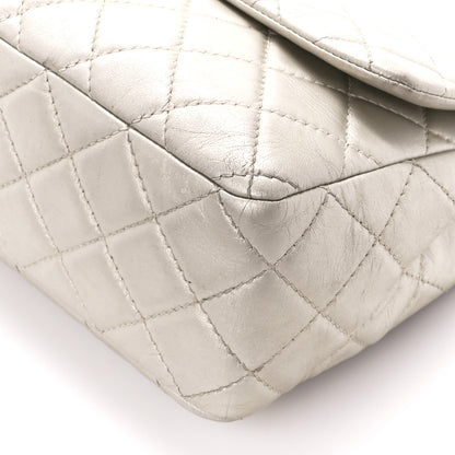 Chanel Metallic Lambskin Quilted Jumbo Single Flap Silver 11 of 11