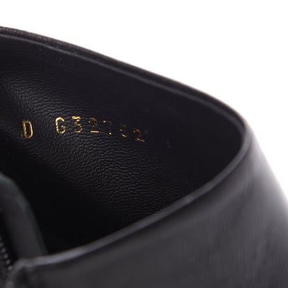 Chanel Lambskin Grossgrain Pearl Cap Toe Boots 36 Black 6 of 9
