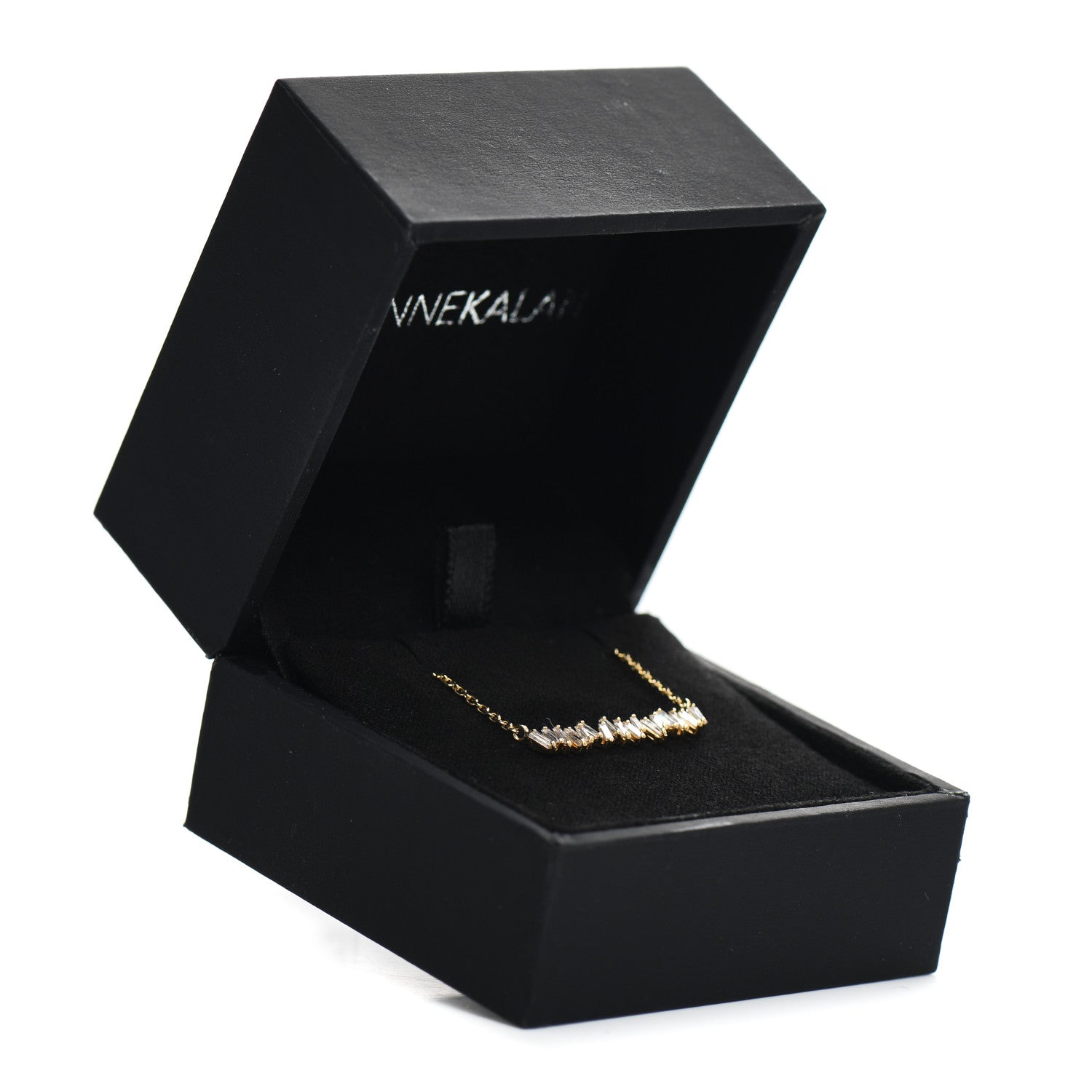 Suzanne Kalan 18K Yellow Gold Diamond Classic Fireworks Bar Necklace 6 of 6