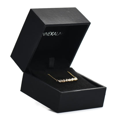 Suzanne Kalan 18K Yellow Gold Diamond Classic Fireworks Bar Necklace 6 of 6