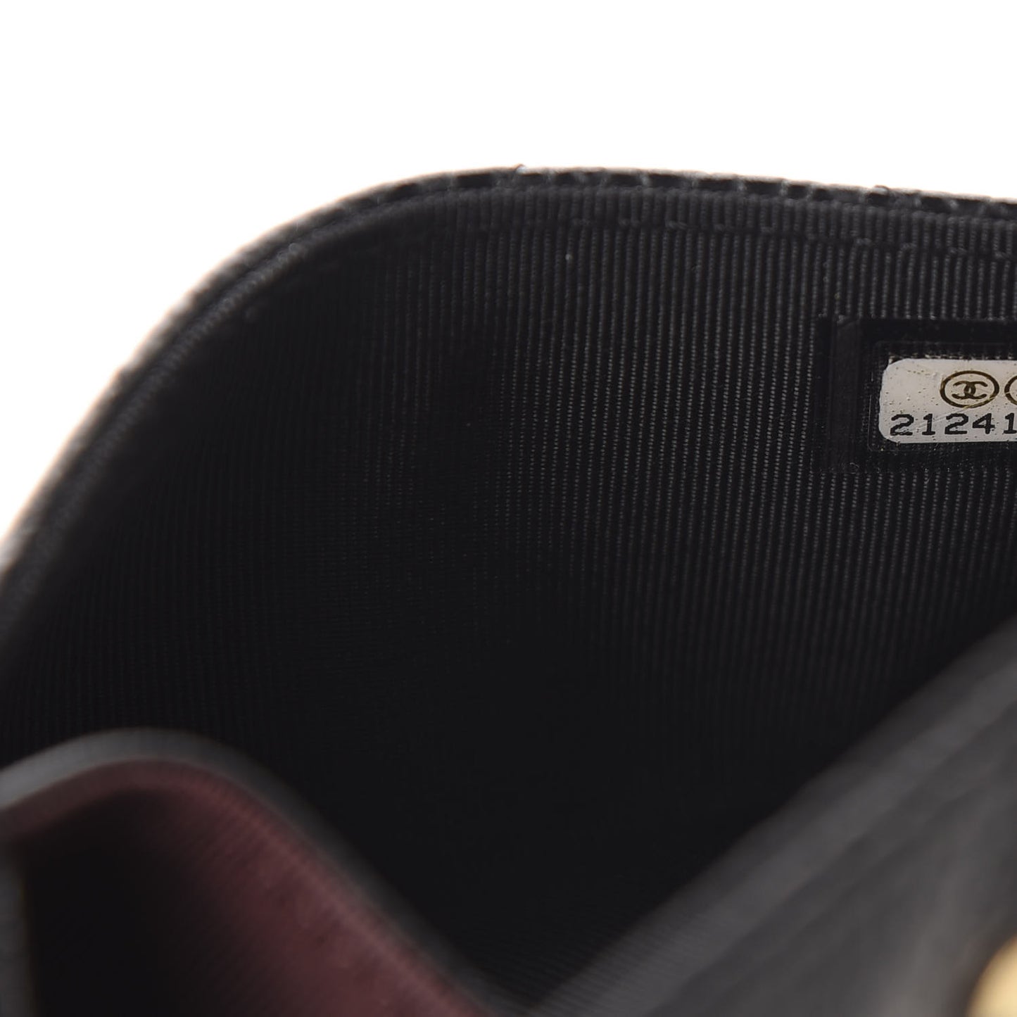 Caviar Quilted Flap Card Holder Black