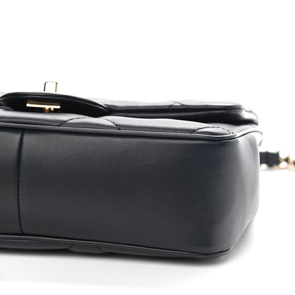 Chanel Lambskin Quilted Small Easy Carry Flap Navy 9 of 9