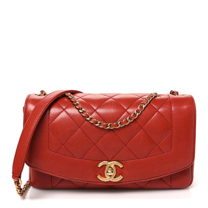 Chanel Lambskin Quilted Small Single Flap Red 1 of 10
