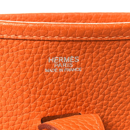 Hermes Taurillon Clemence Evelyne II PM Orange 6 of 12