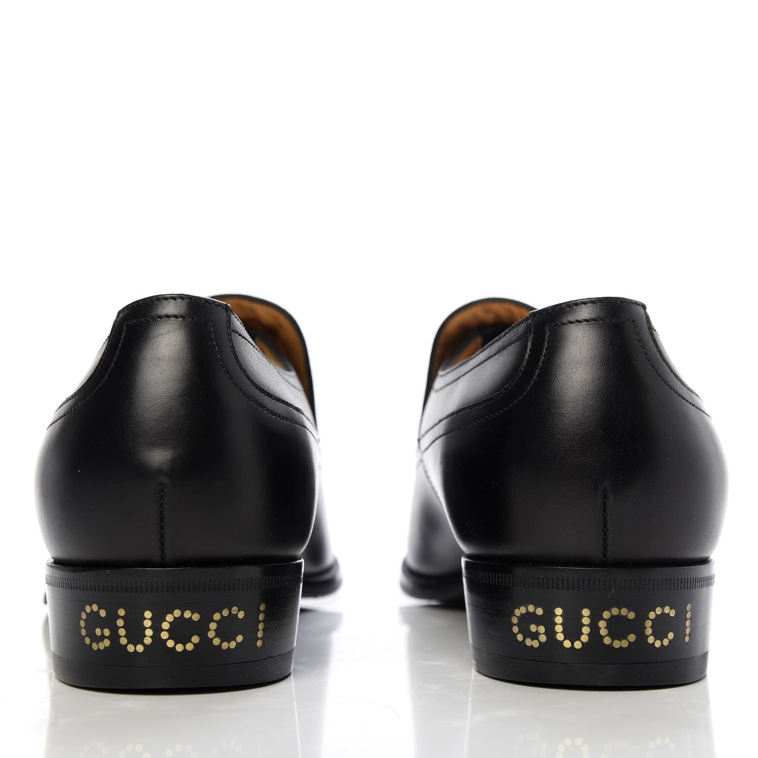 Gucci Calfskin Mens Classic Logo Loafers 9.5 Black 6 of 10
