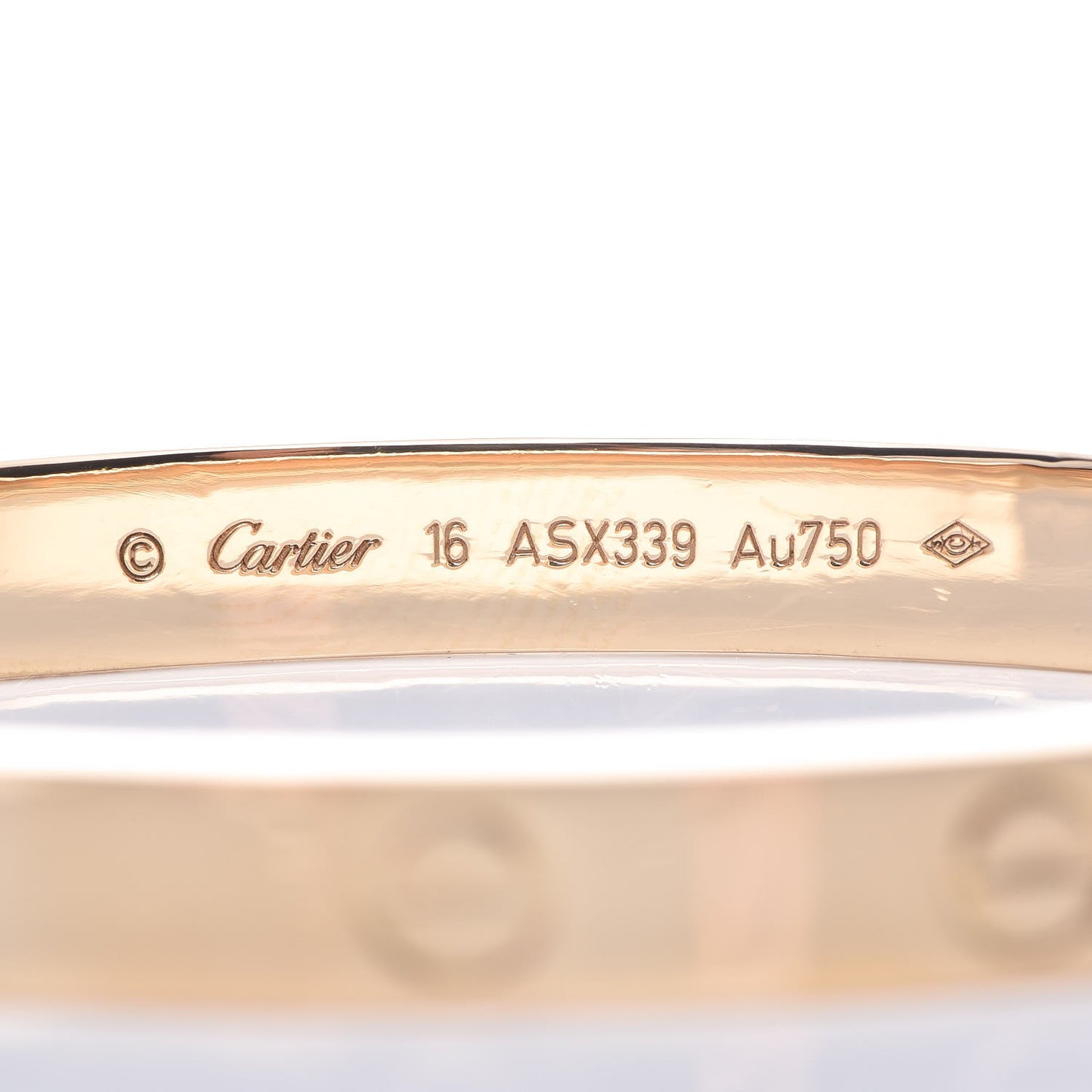 18K Yellow Gold LOVE Bracelet 16