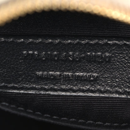 Saint Laurent Grain De Poudre Matelasse Chevron Quilted Round Vinyle Camera Bag Crema Soft 7 of 11