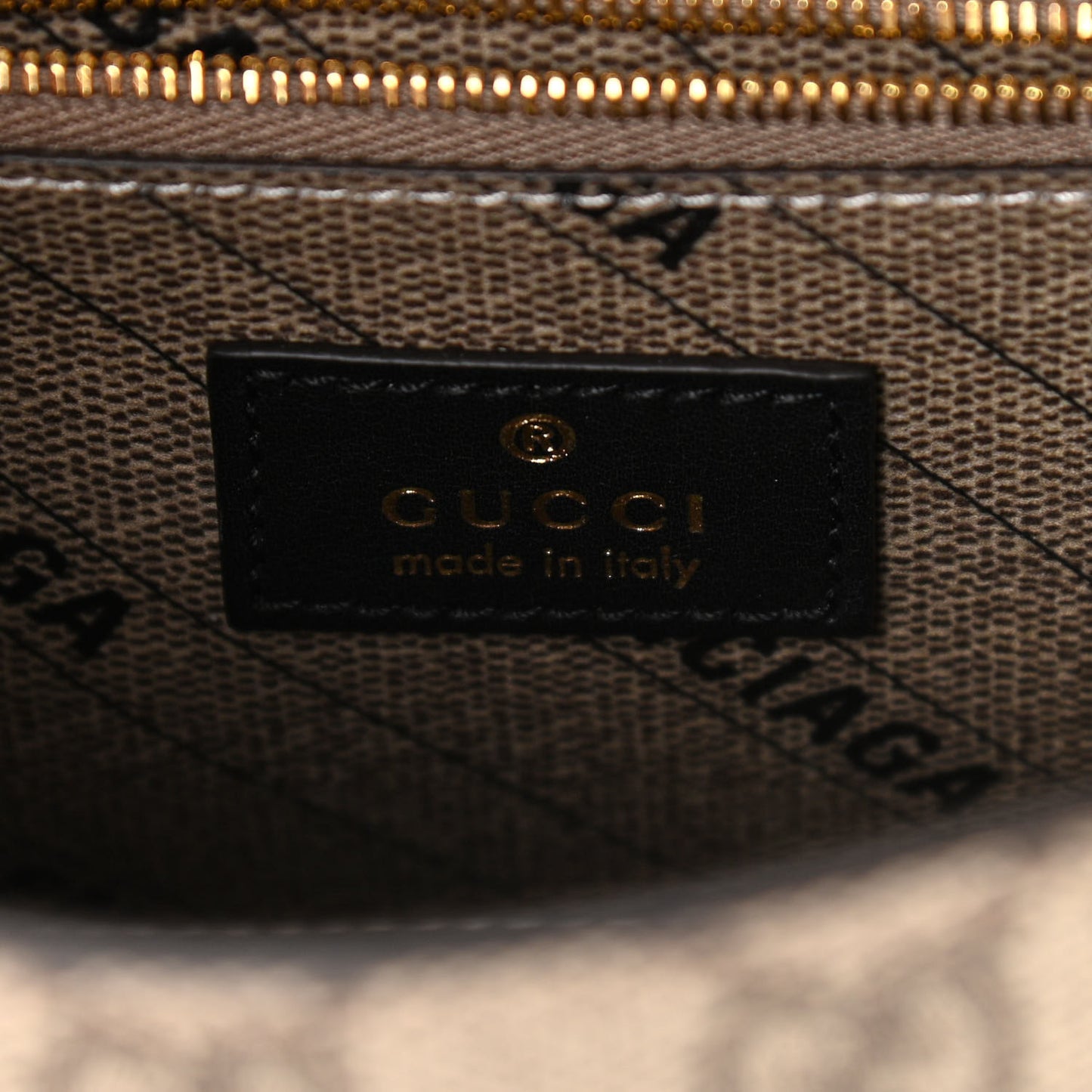 X GUCCI GG Supreme Monogram Small Hourglass Top Handle Bag Beige Ebony