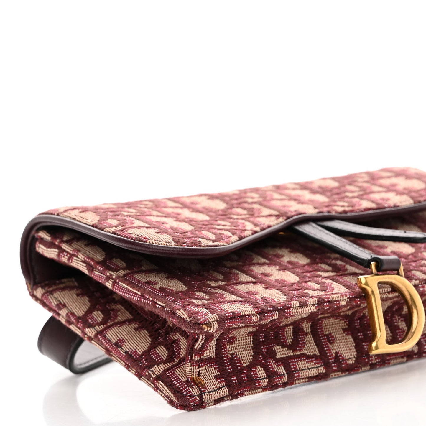 Oblique Saddle Belt Bag Bordeaux