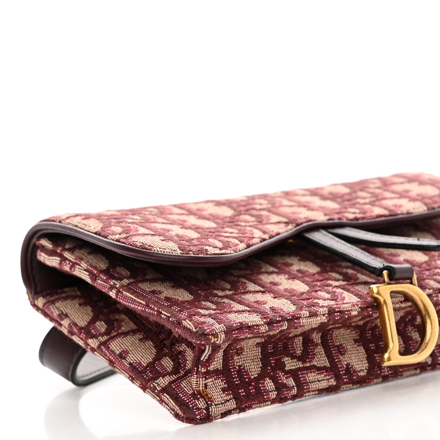 Christian Dior Oblique Saddle Belt Bag Bordeaux 8 of 9