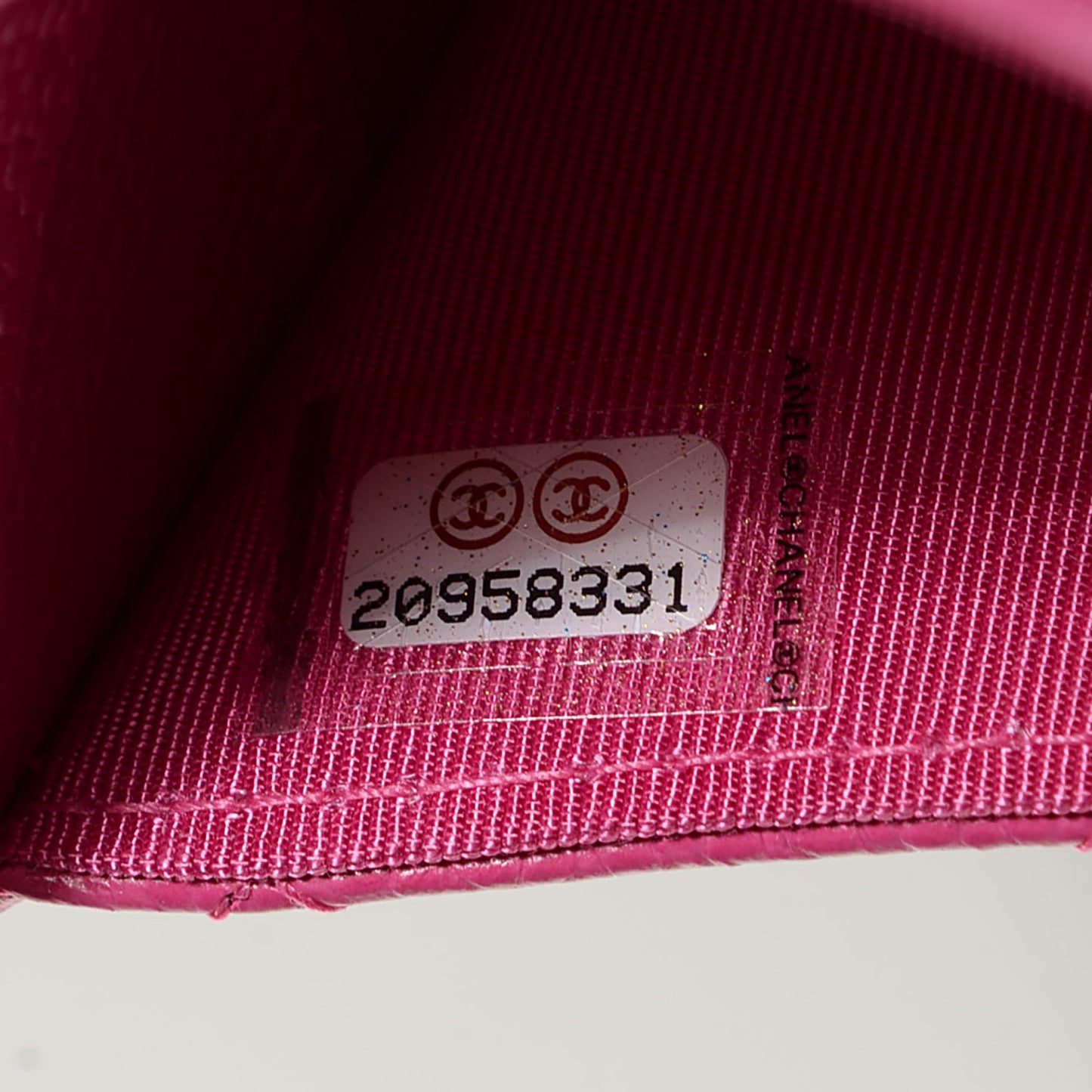 Caviar Quilted Flap Wallet Dark Pink
